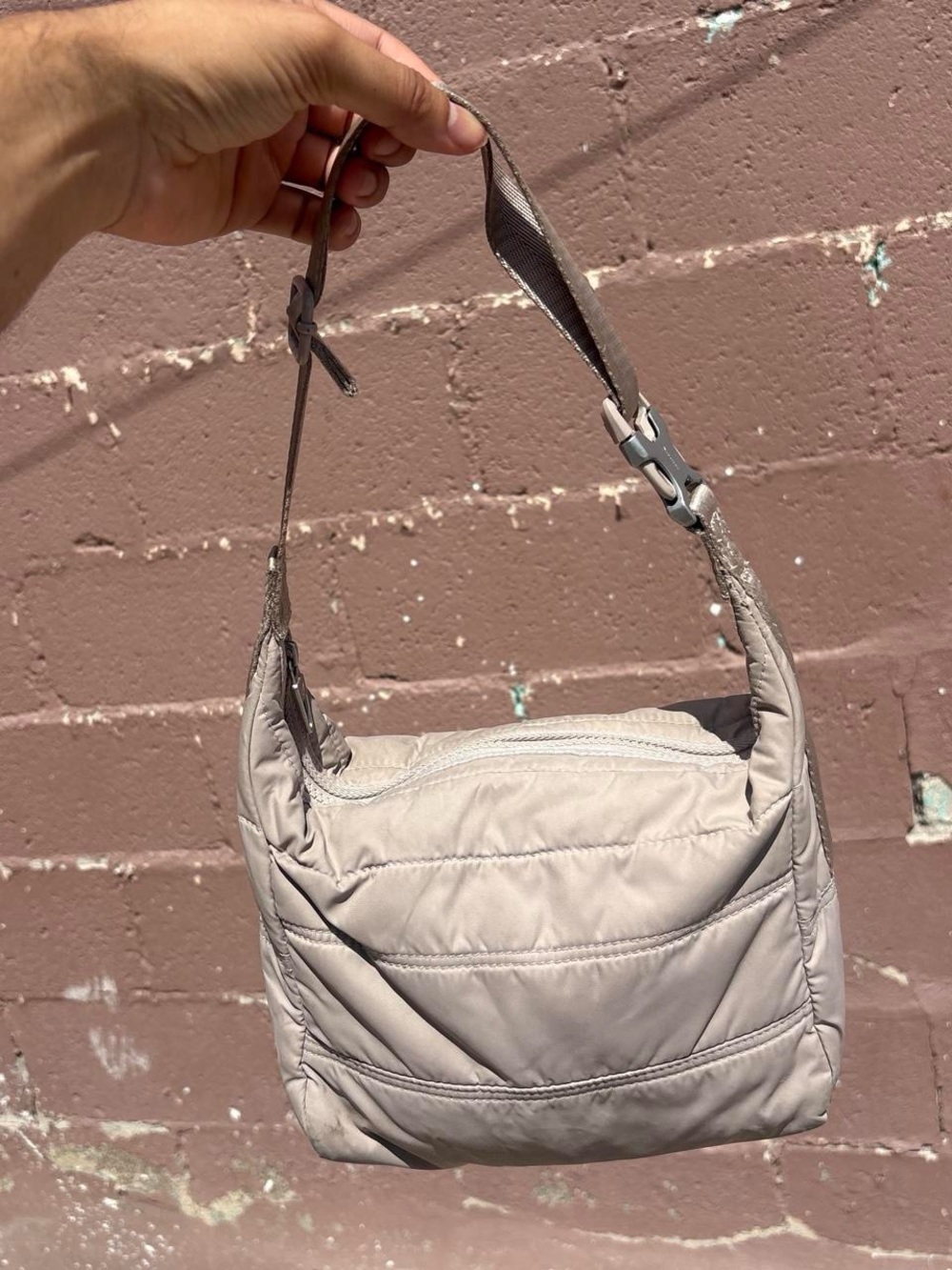 Gymshark Taupe Shoulder Bag With Adjustable Strap View 3